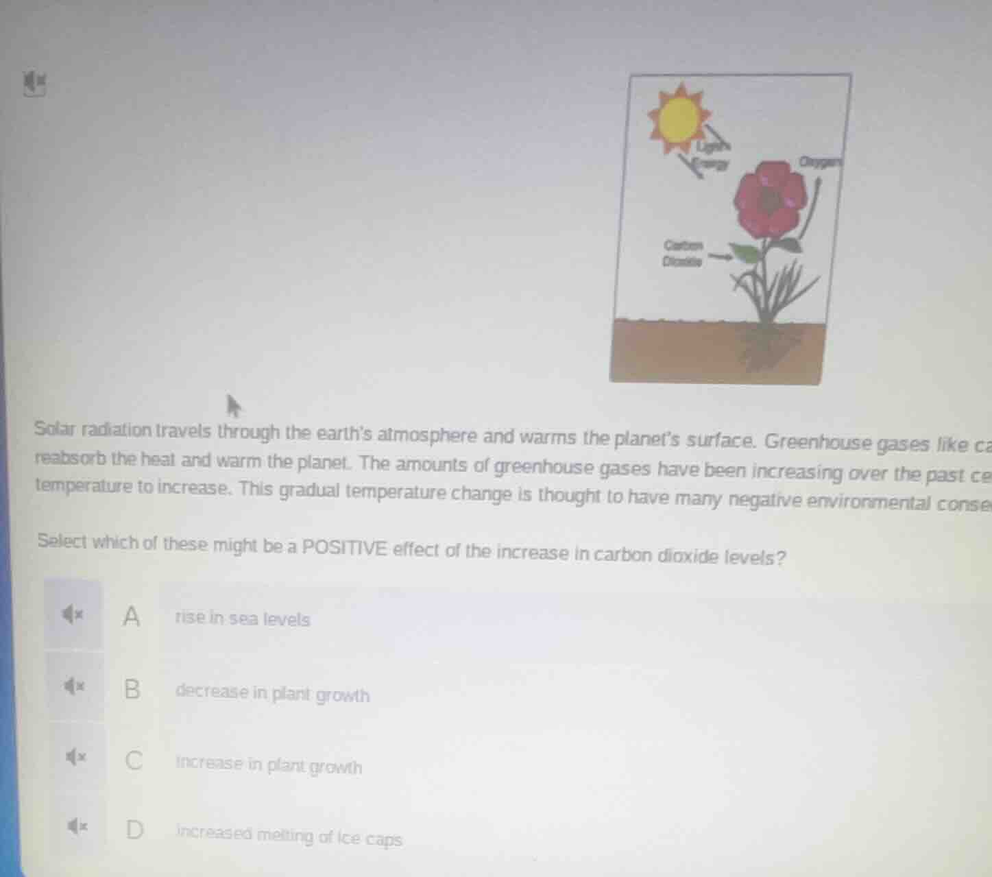 solar radiation travels through the earths atmosphere and warms the pla…