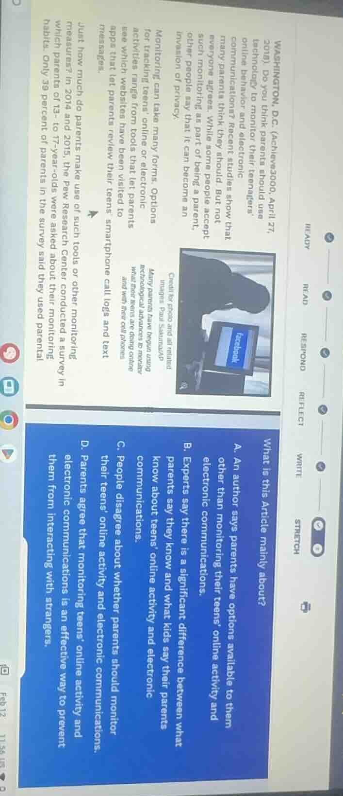 washington, d.c. (achieve3000, april 27, 2018) do you think parents sho…