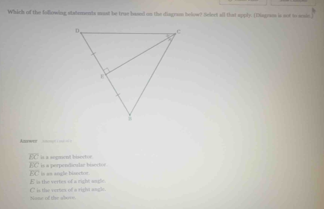 which of the following statements must be true based on the diagram bel…