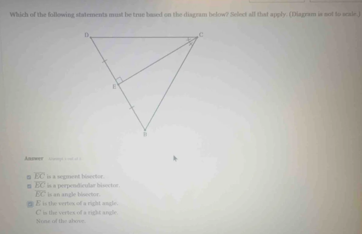 which of the following statements must be true based on the diagram bel…