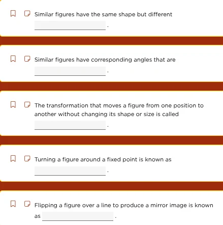 1. similar figures have the same shape but different ________. 2. simil…
