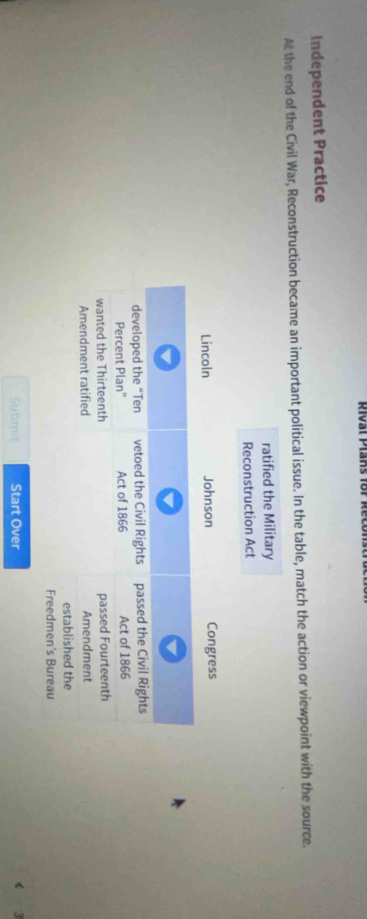 independent practice rival plans for reconstruction at the end of the c…