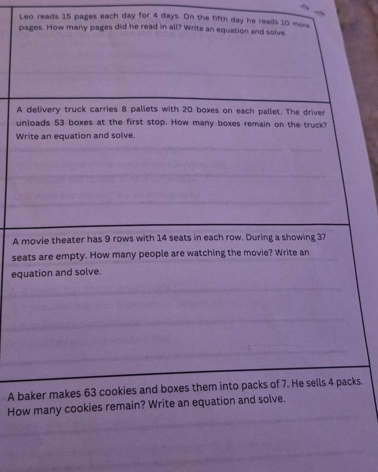 leo reads 15 pages each day for 4 days. on the fifth day he reads 10 mo…