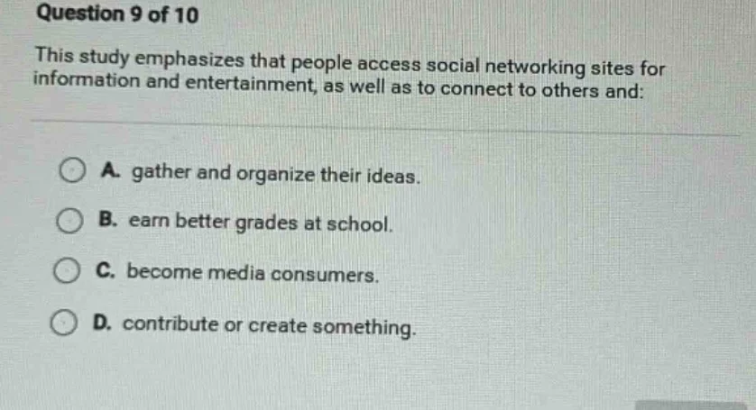 question 9 of 10 this study emphasizes that people access social networ…