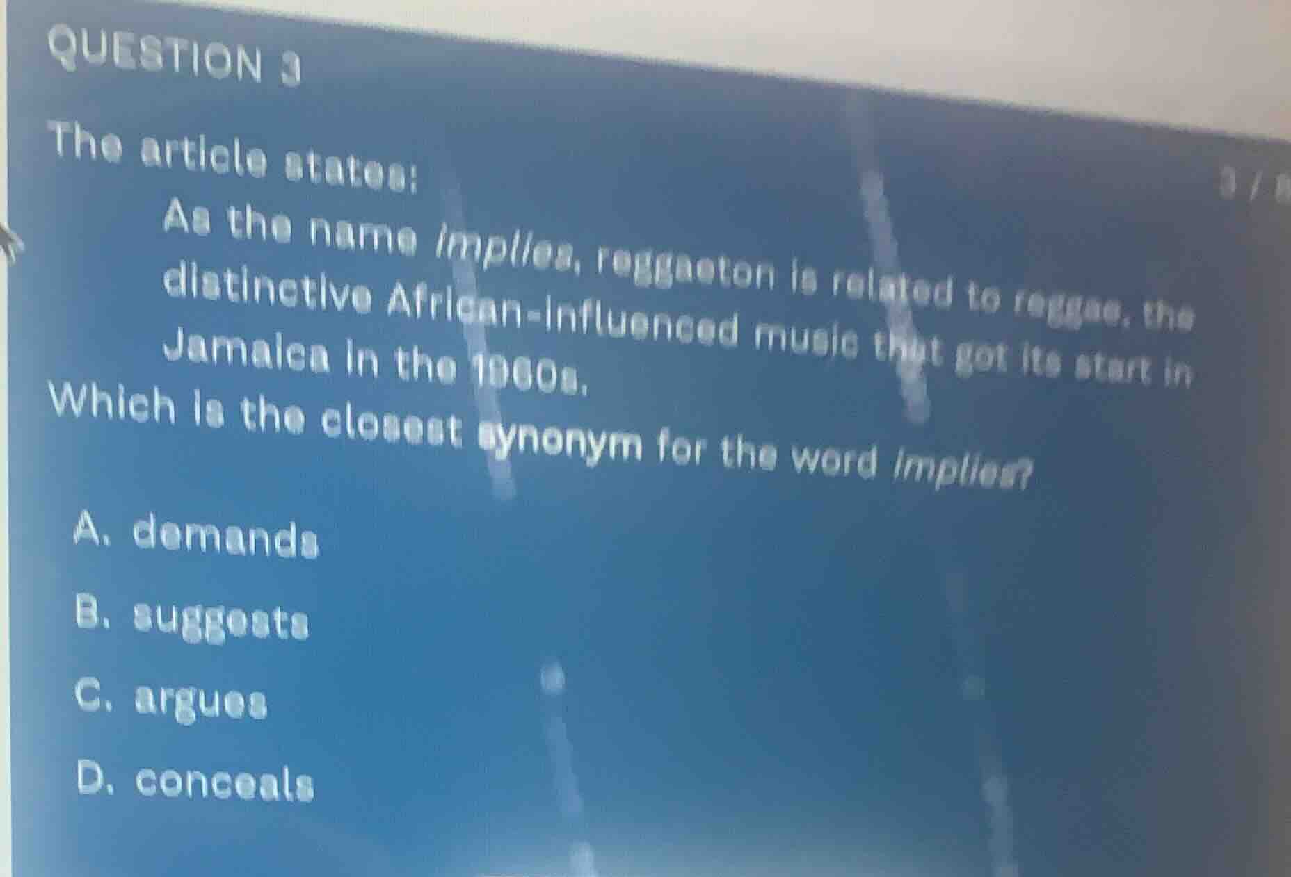 question 3 the article states: as the name implies, reggaeton is relate…