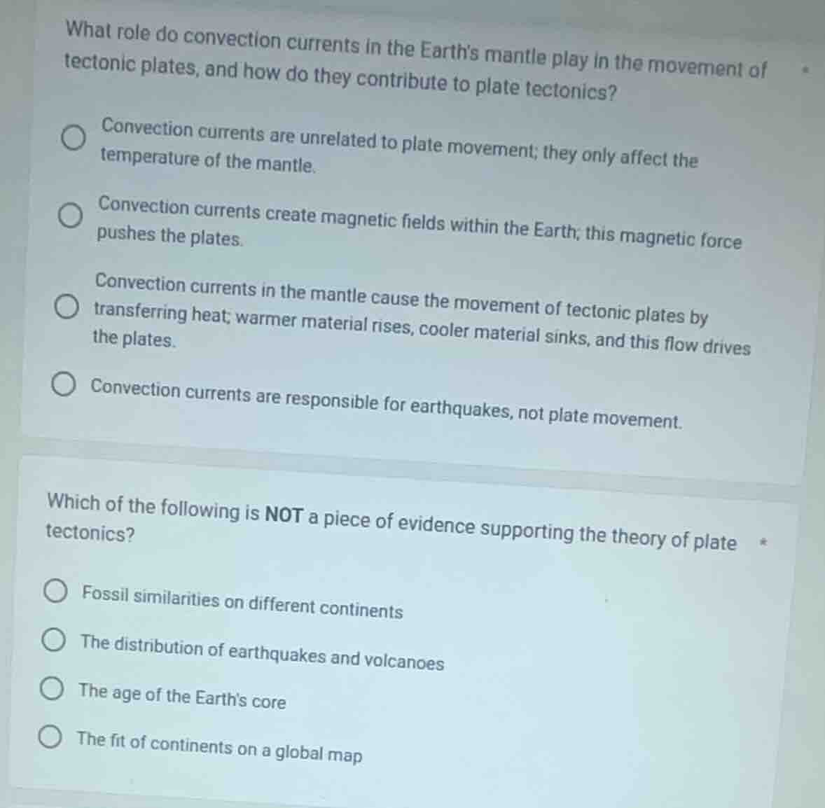 what role do convection currents in the earths mantle play in the movem…