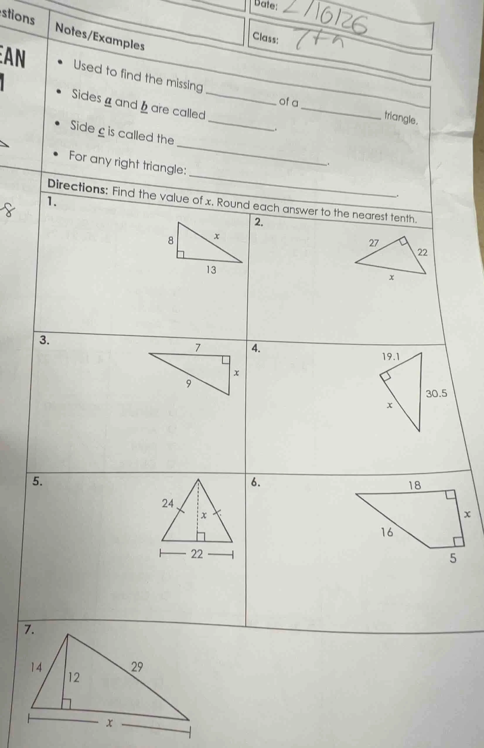 date: 2/10/26 class: notes/examples - used to find the missing ______ o…