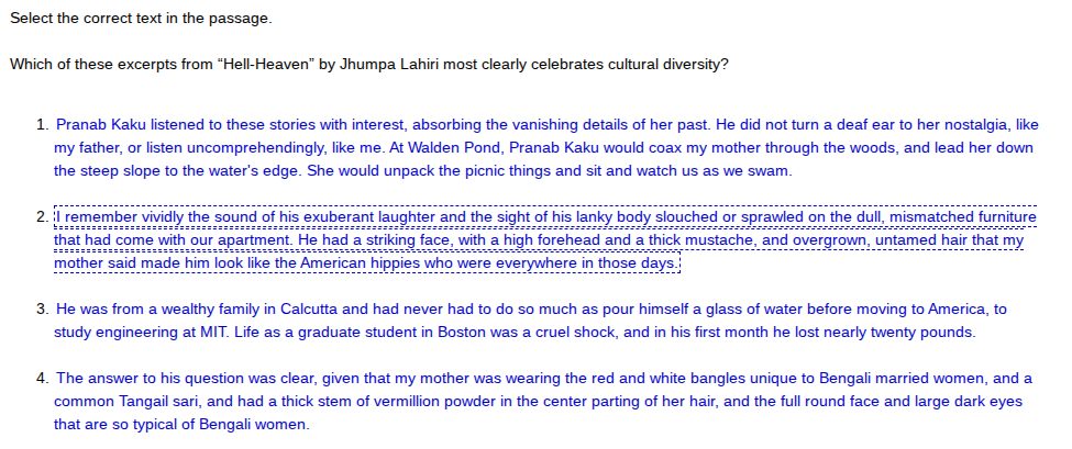 select the correct text in the passage. which of these excerpts from \h…