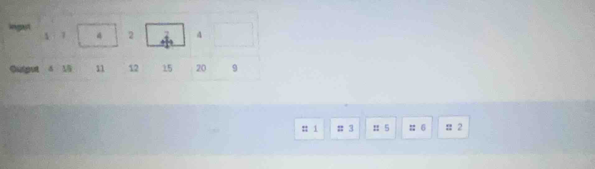 input 1 7 4 2 7 4 output 4 19 11 12 15 20 9