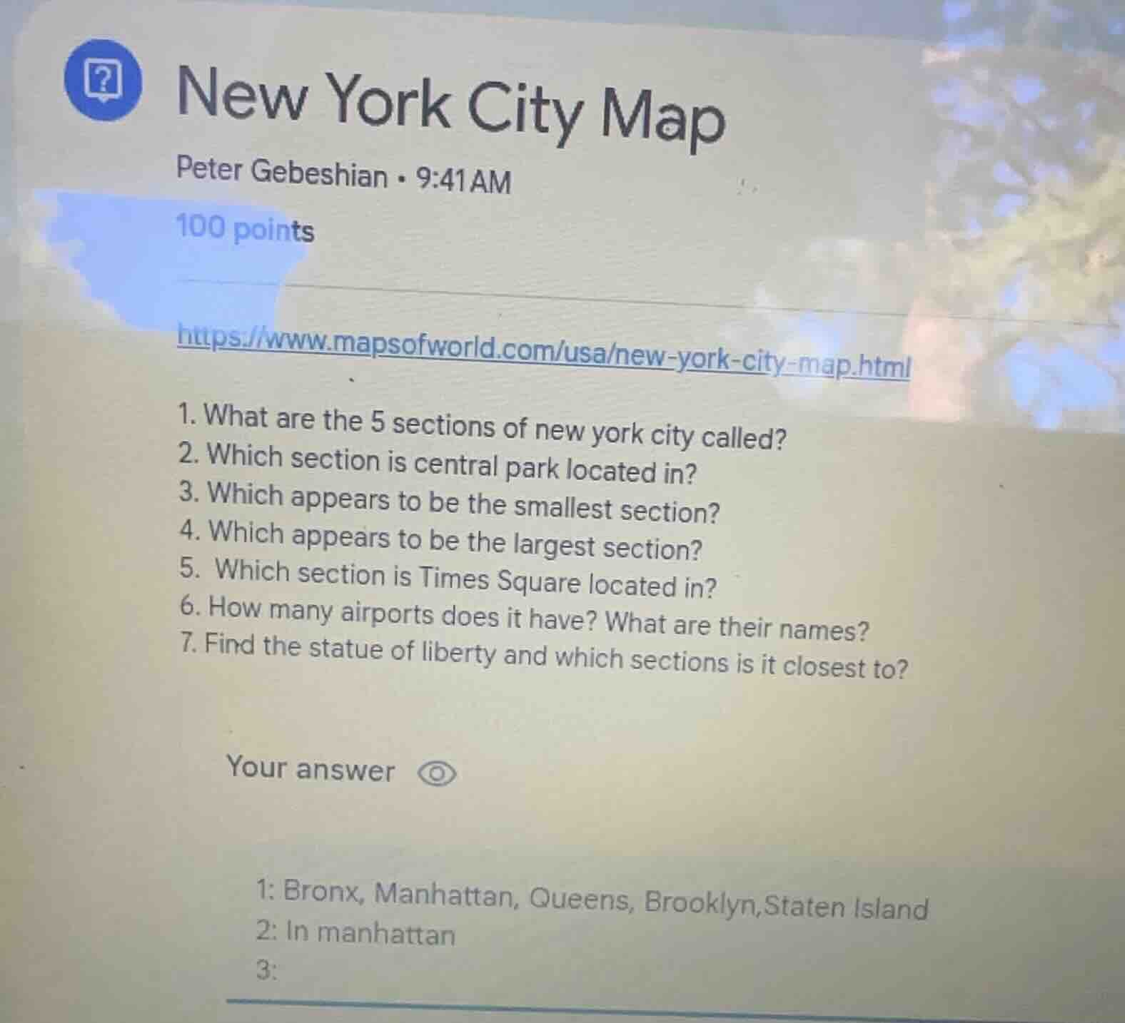 new york city map peter gebeshian · 9:41 am 100 points https://www.maps…