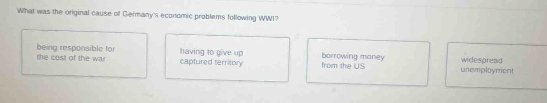 what was the original cause of germanys economic problems following wwi…