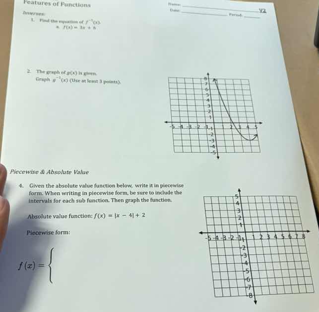 features of functions name: date: period: 1. find the equation of $f^{-…