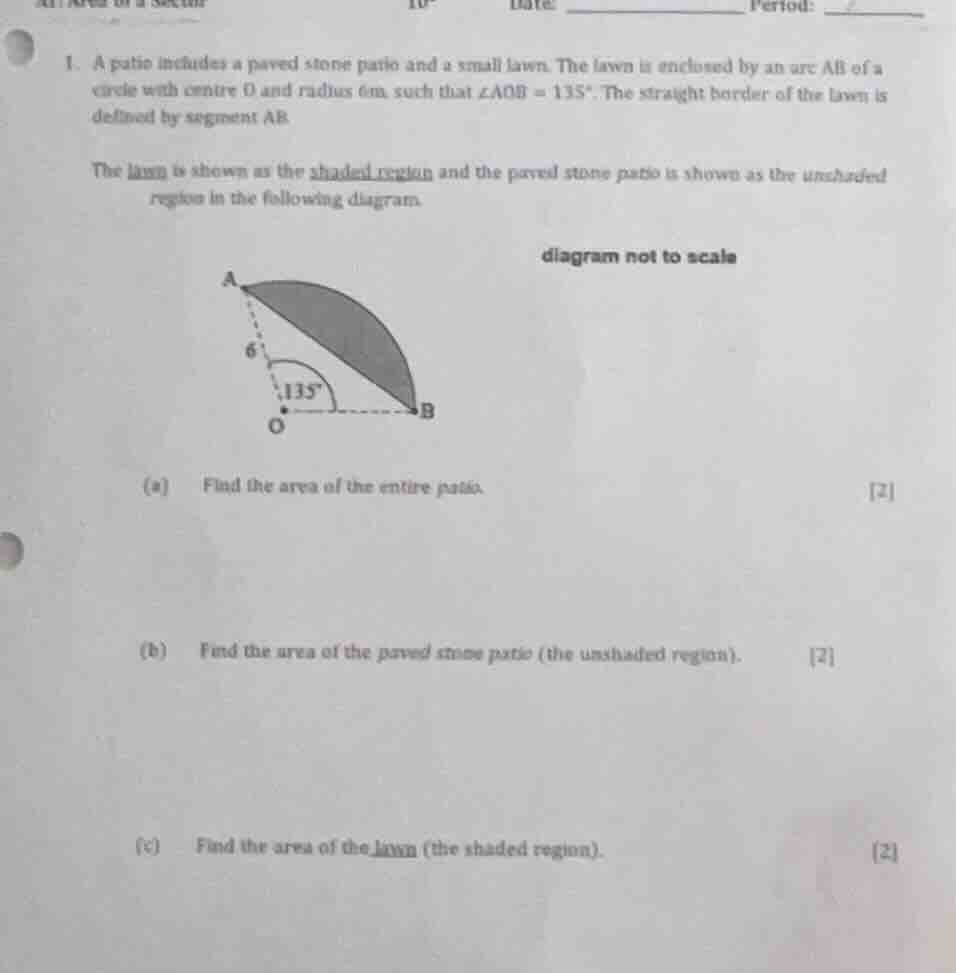 1. a patio includes a paved stone patio and a small lawn. the lawn is e…