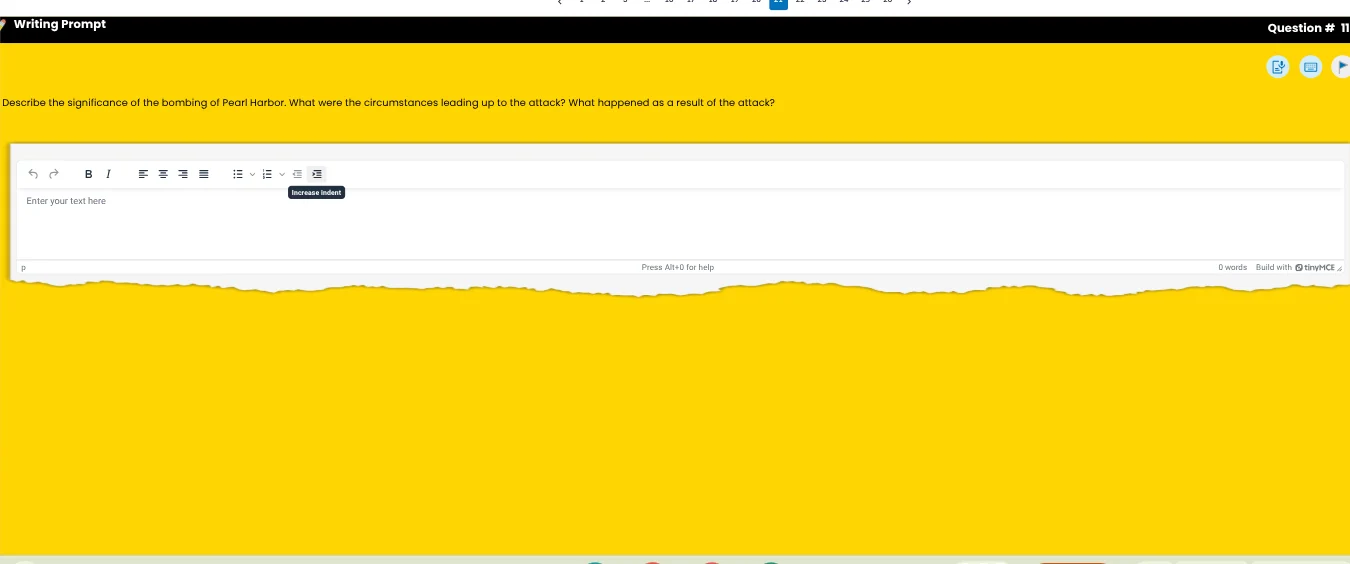 question # 11 describe the significance of the bombing of pearl harbor.…