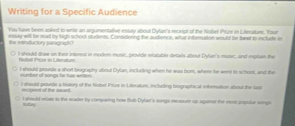 writing for a specific audience you have been asked to write an argumen…