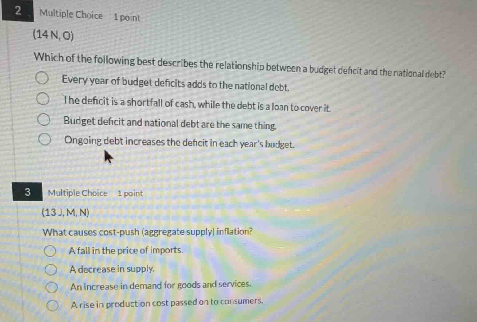 2 multiple choice 1 point (14 n, o) which of the following best describ…