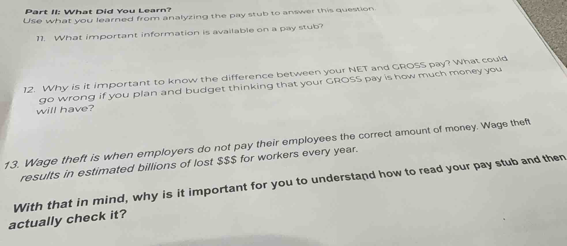 part ii: what did you learn?use what you learned from analyzing the pay…