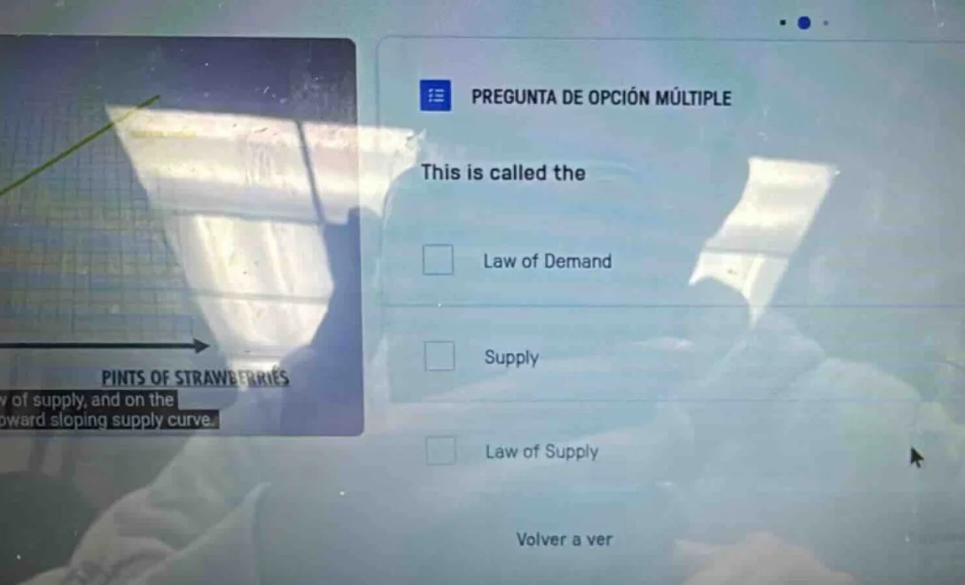 pregunta de opción múltiple this is called the law of demand supply law…