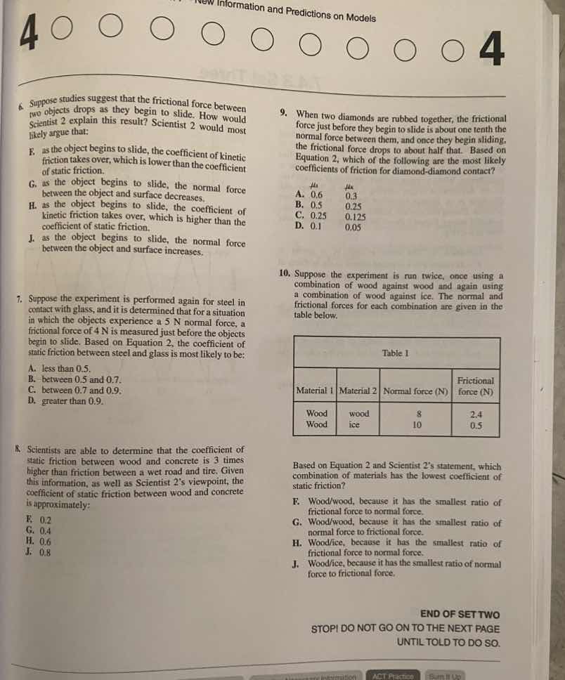 new information and predictions on models6. suppose studies suggest tha…