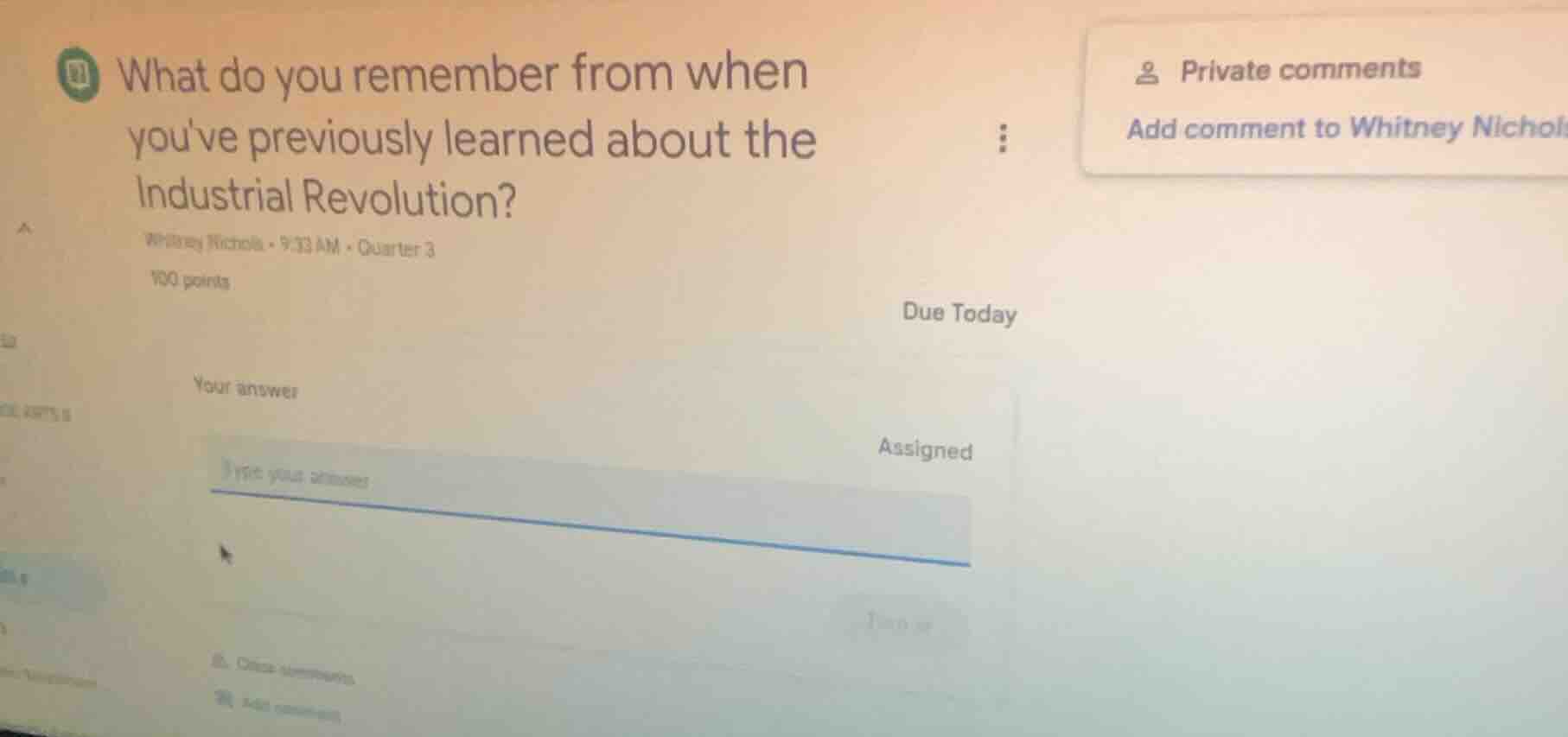 what do you remember from when youve previously learned about the indus…