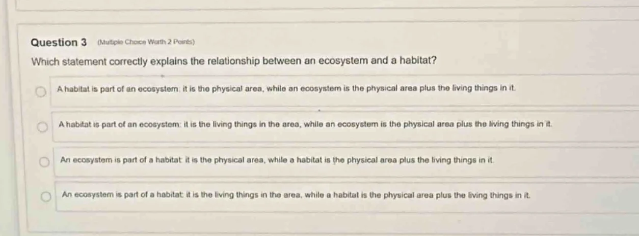 question 3 (multiple choice worth 2 points) which statement correctly e…