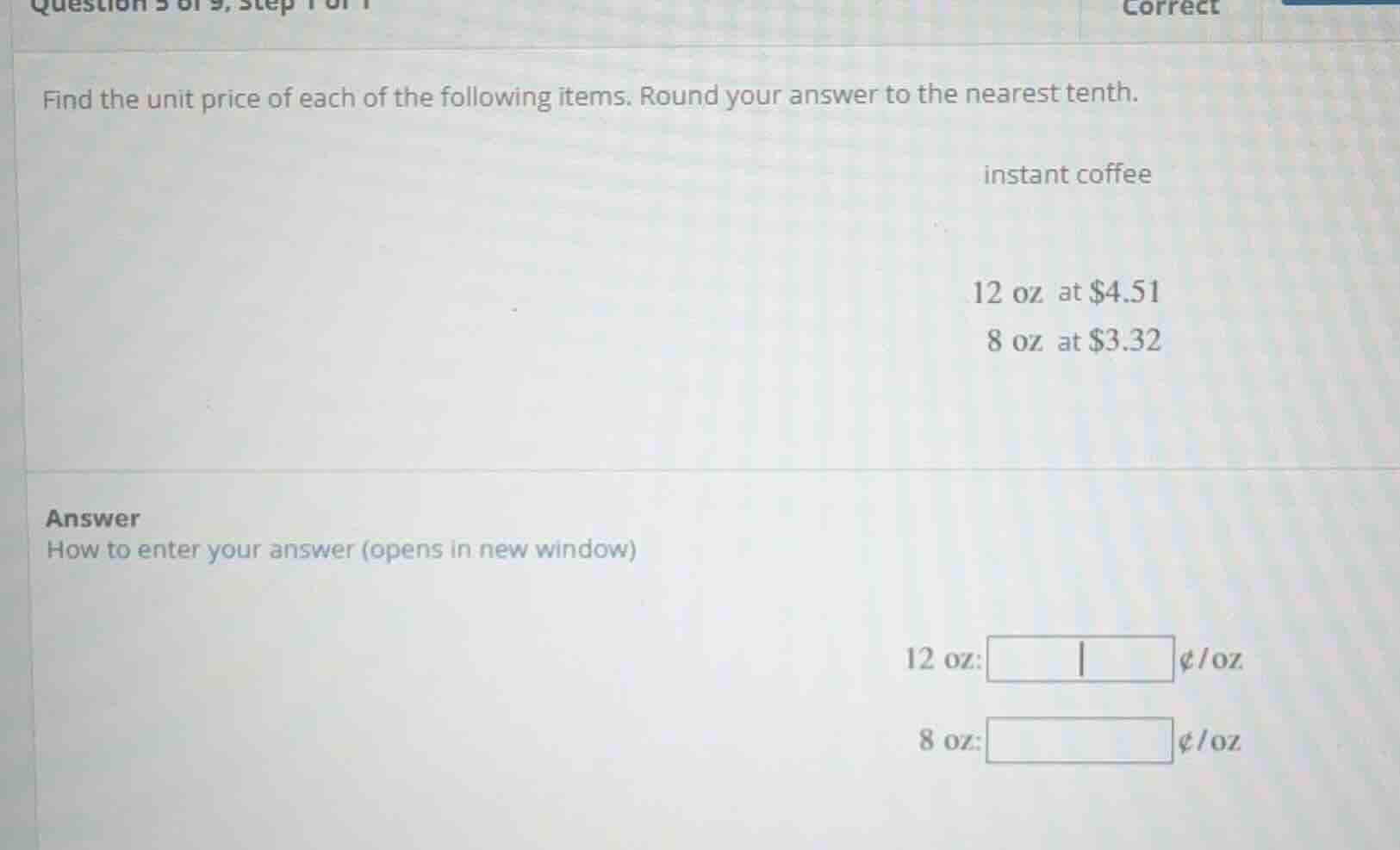 find the unit price of each of the following items. round your answer t…