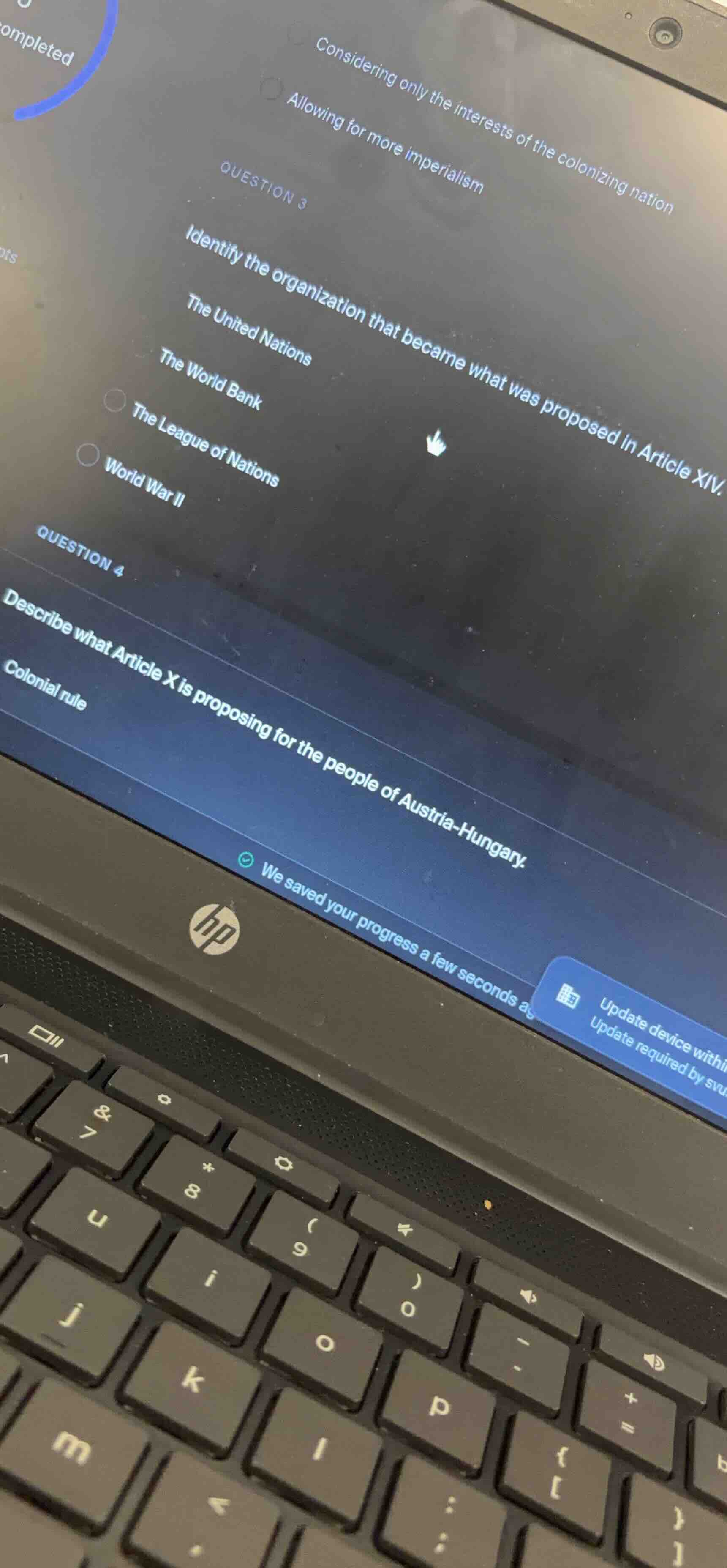 considering only the interests of the colonizing nationallowing for mor…