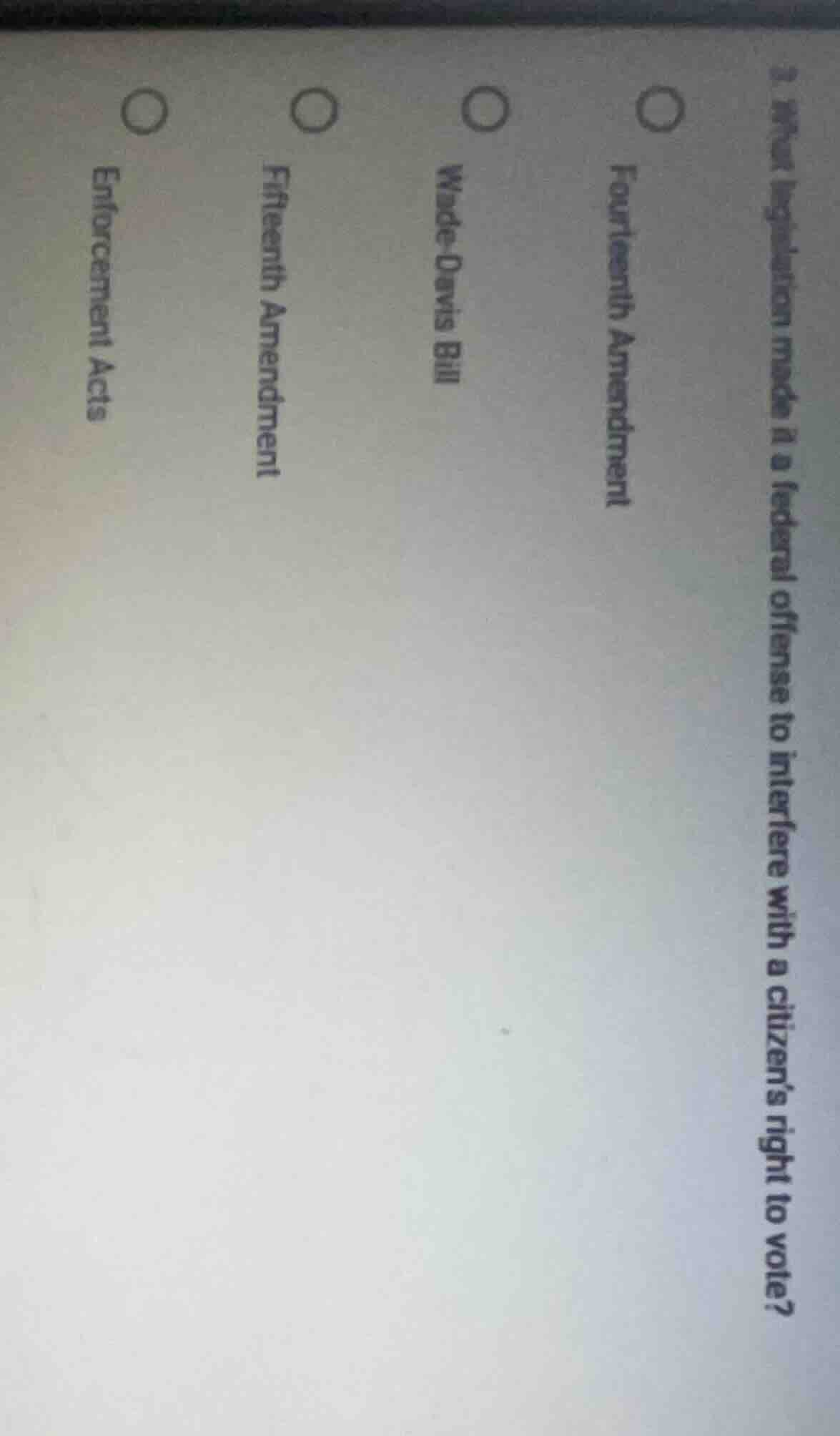 3. what legislation made it a federal offense to interfere with a citiz…