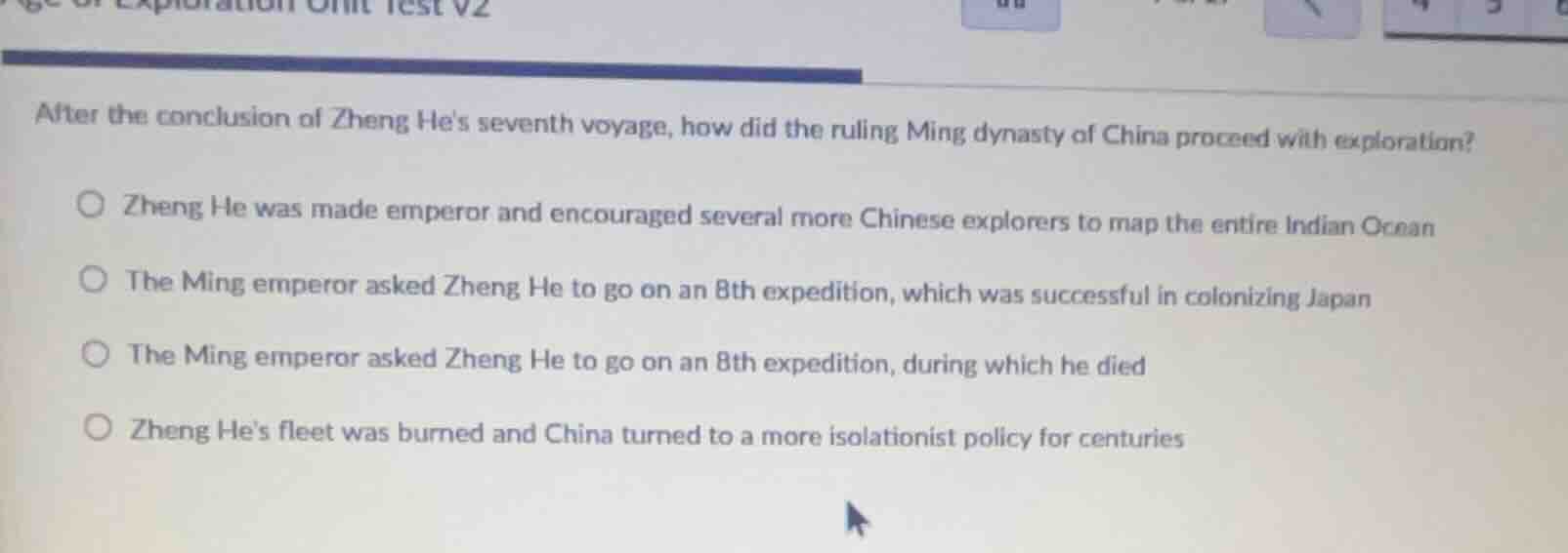 after the conclusion of zheng hes seventh voyage, how did the ruling mi…