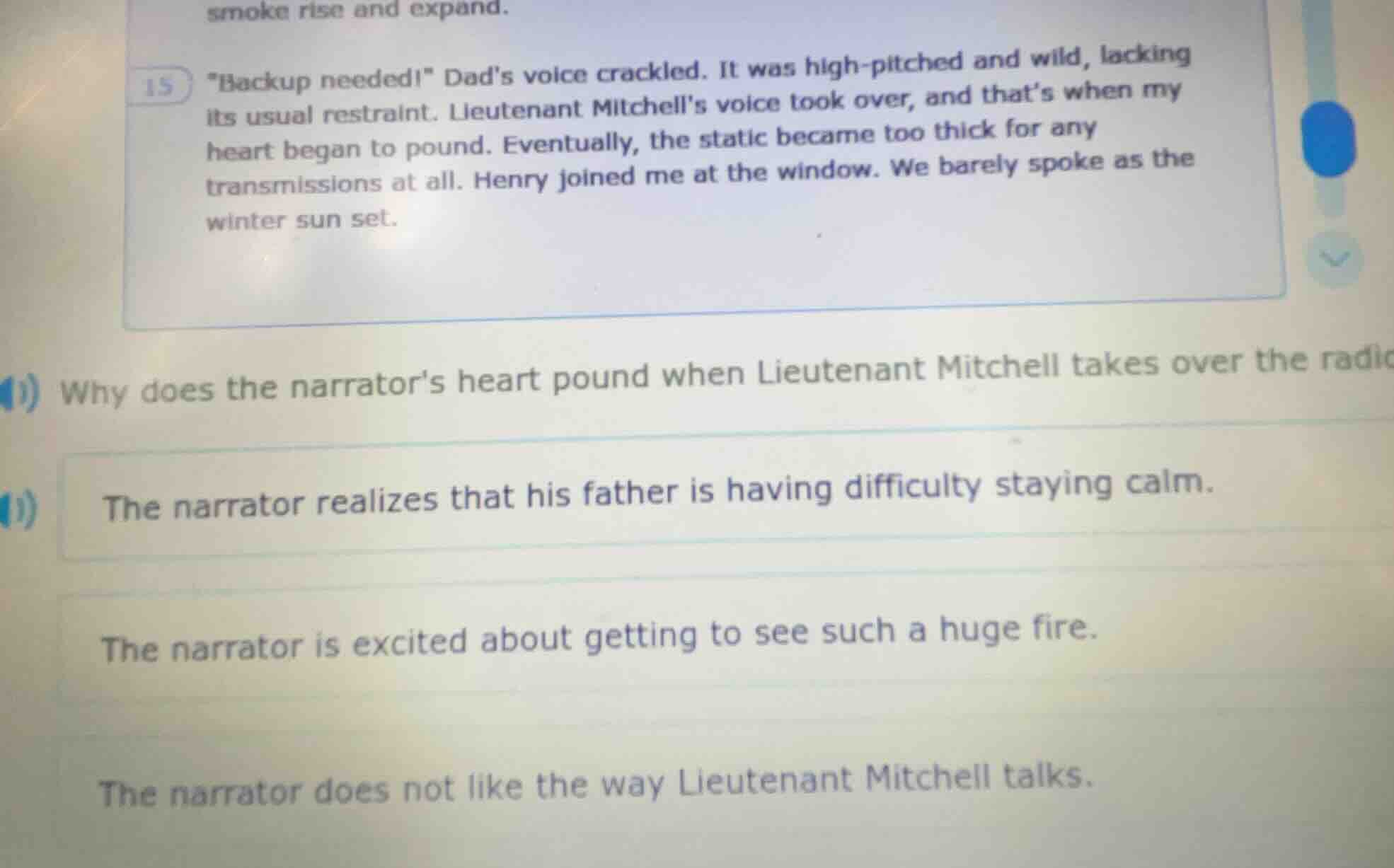 smoke rise and expand. 15 \backup needed!\ dads voice crackled. it was …