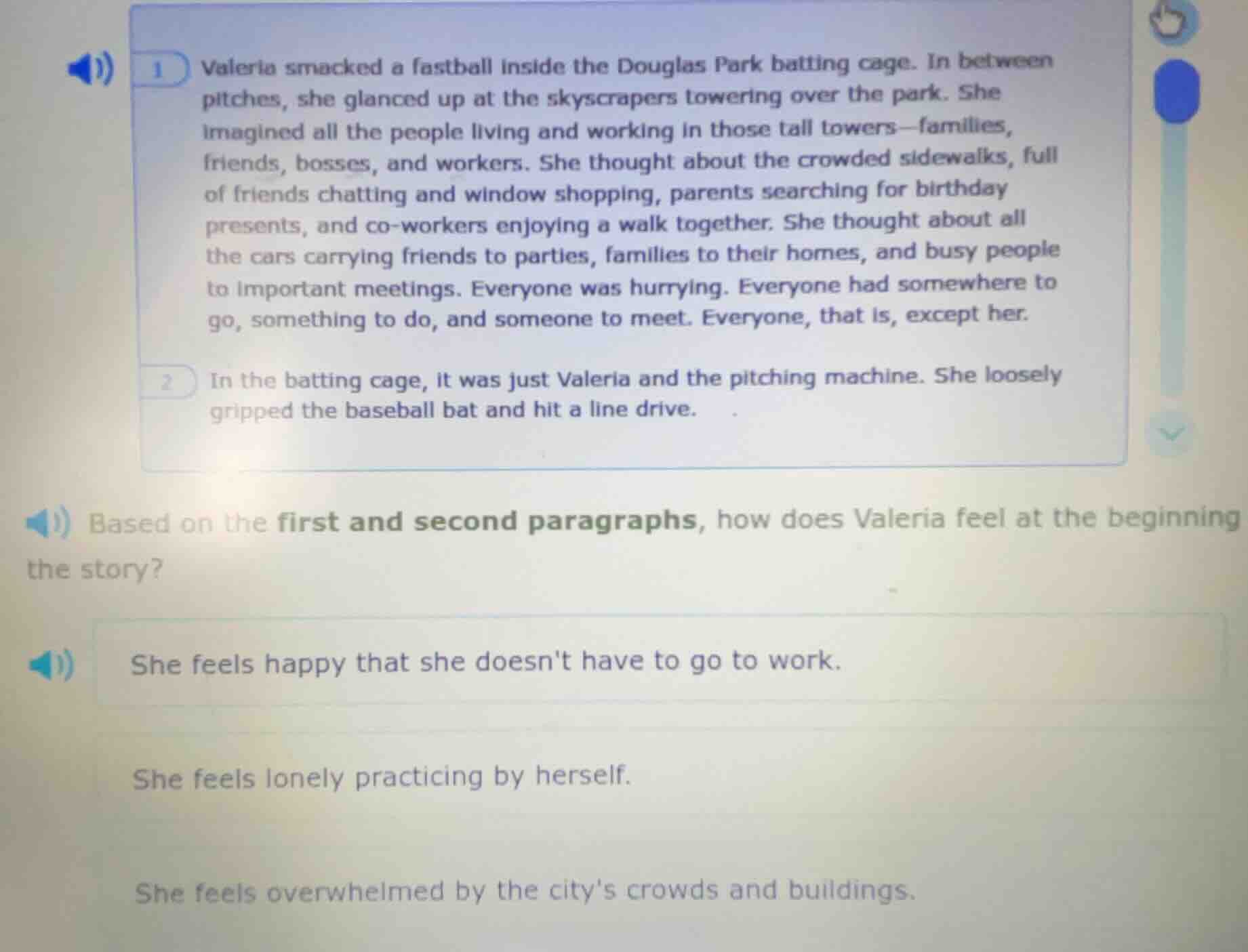 1 valeria smacked a fastball inside the douglas park batting cage. in b…