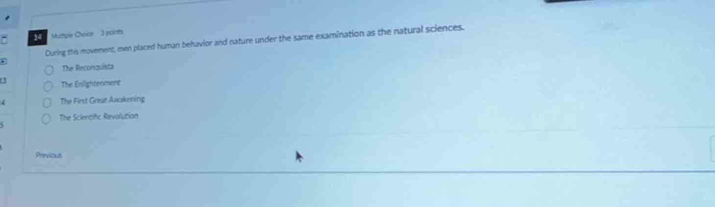 14 multiple choice 3 points during this movement, men placed human beha…