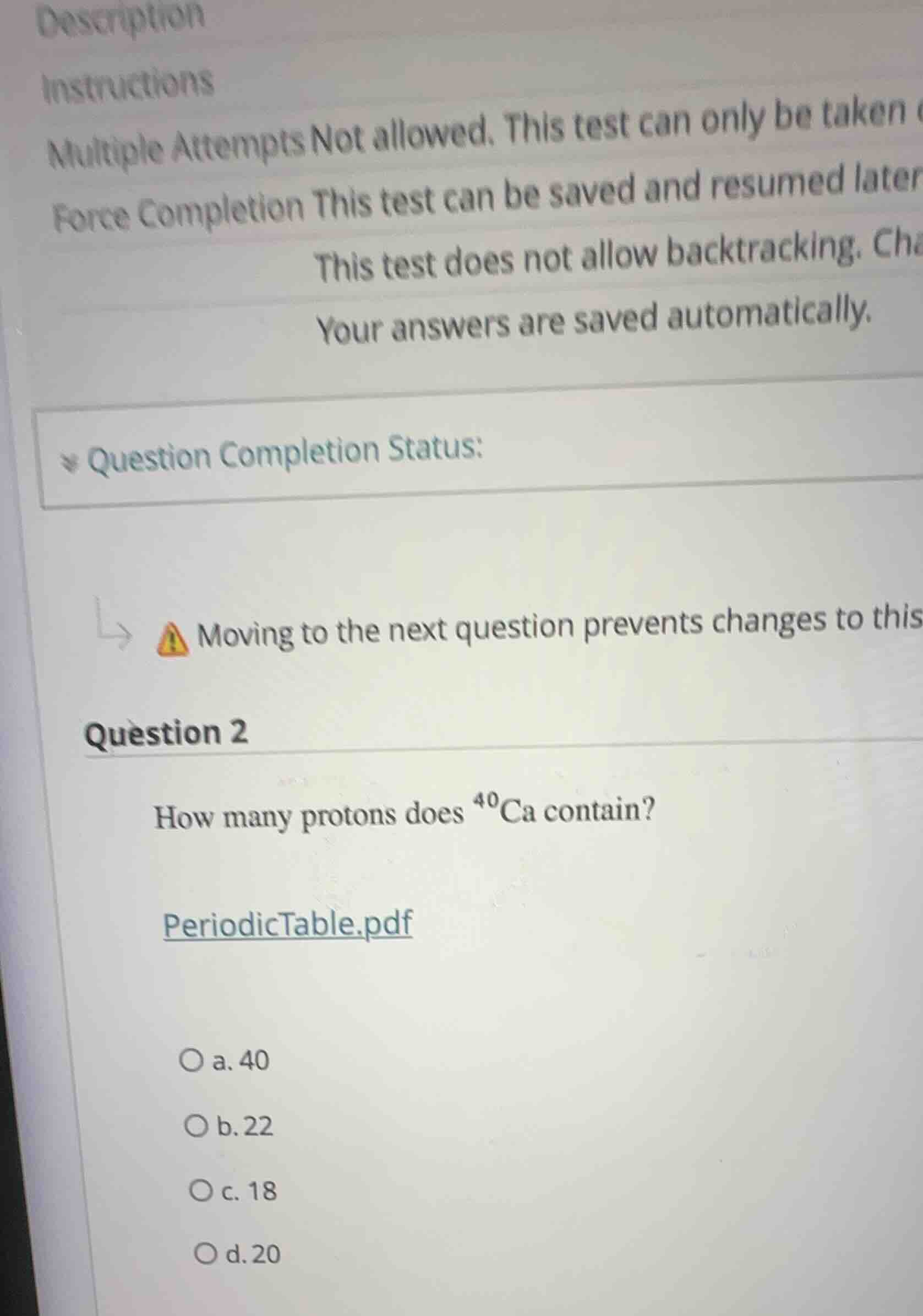 description instructions multiple attempts not allowed. this test can o…