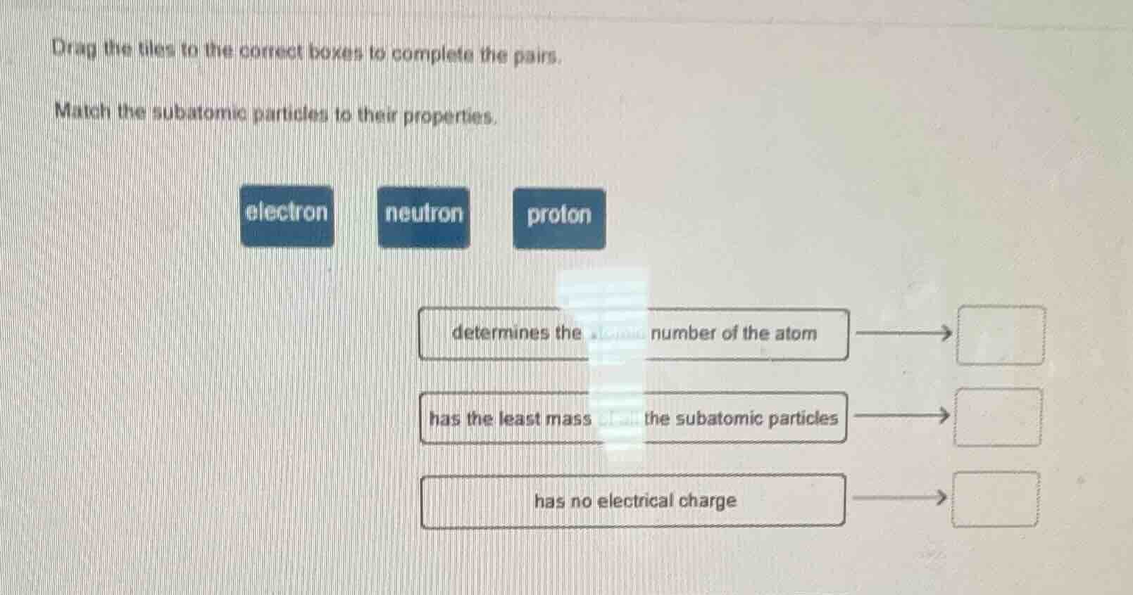 drag the tiles to the correct boxes to complete the pairs. match the su…