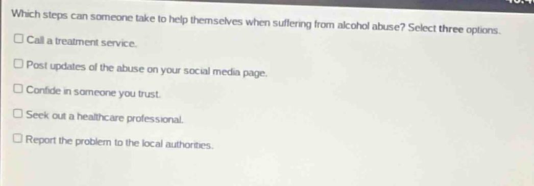 which steps can someone take to help themselves when suffering from alc…