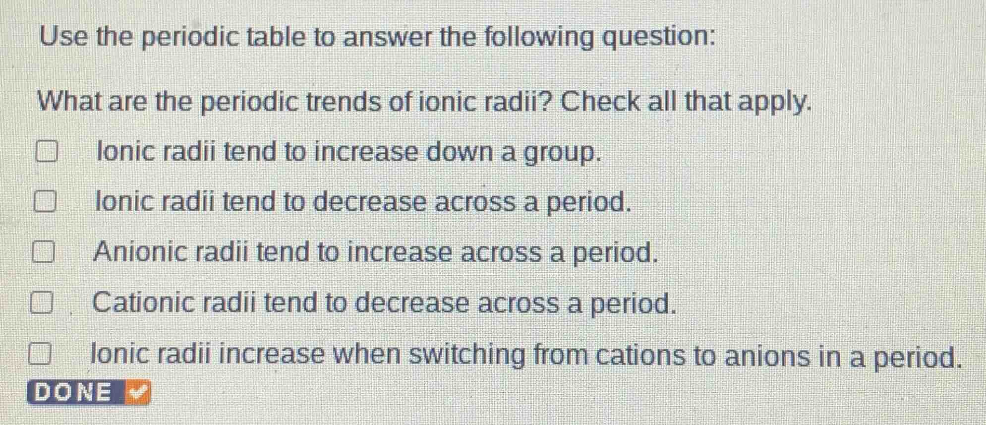 use the periodic table to answer the following question: what are the p…