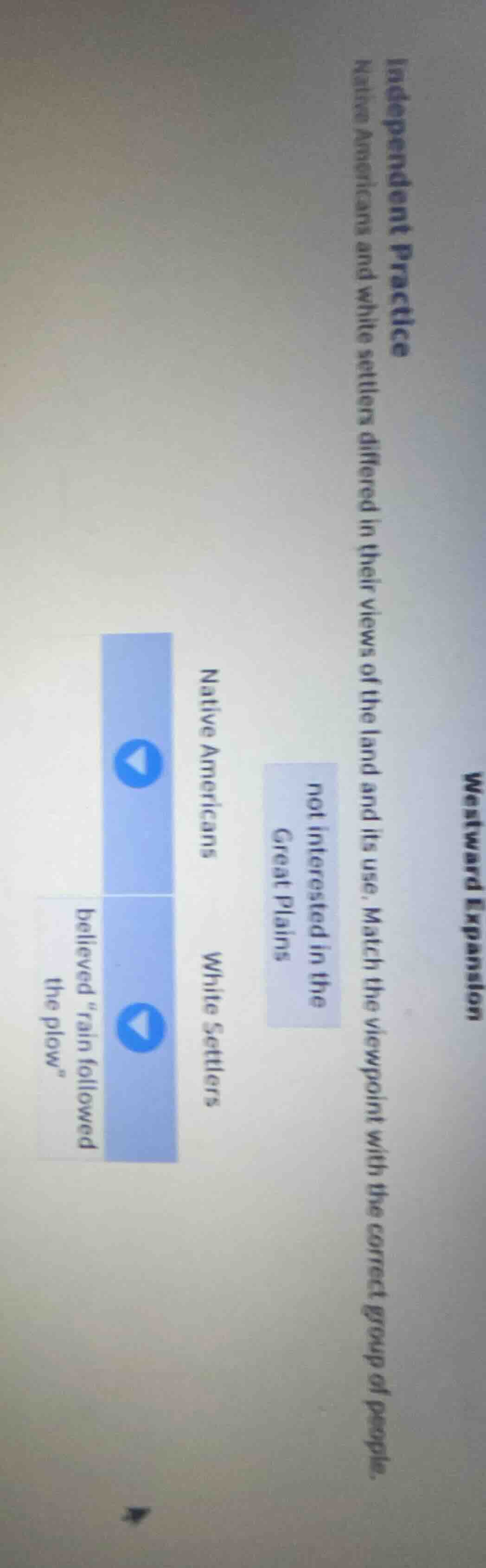 westward expansion independent practice native americans and white sett…