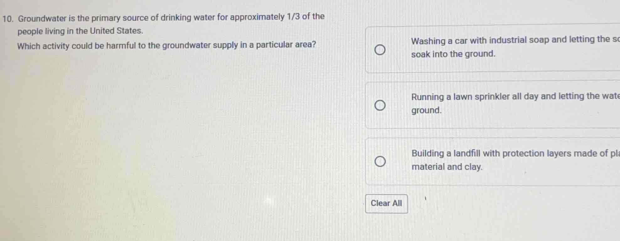 10. groundwater is the primary source of drinking water for approximate…