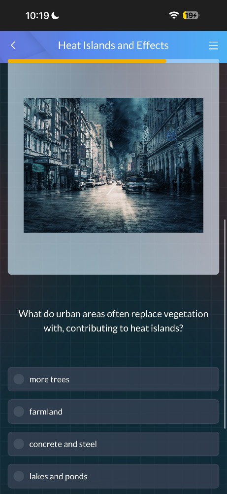 heat islands and effects what do urban areas often replace vegetation w…