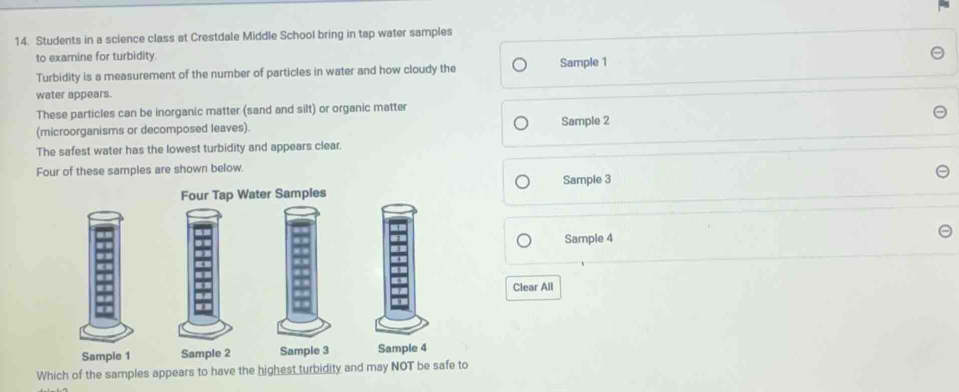 14. students in a science class at crestdale middle school bring in tap…