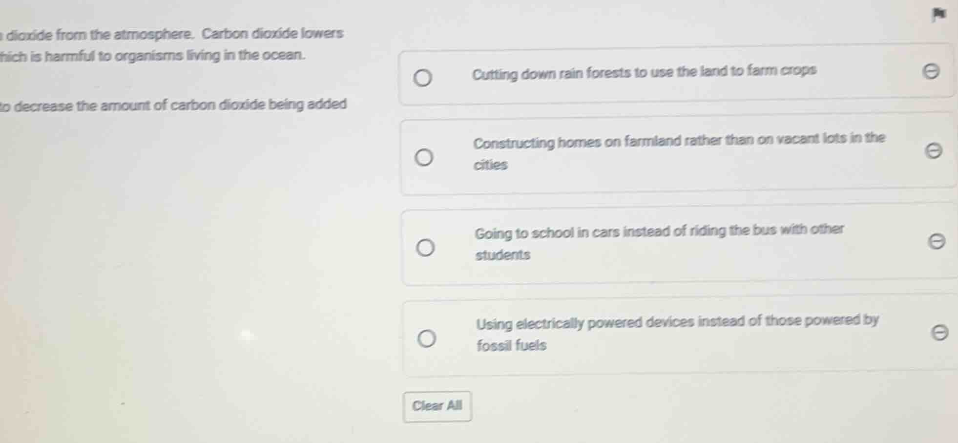 dioxide from the atmosphere. carbon dioxide lowers hich is harmful to o…