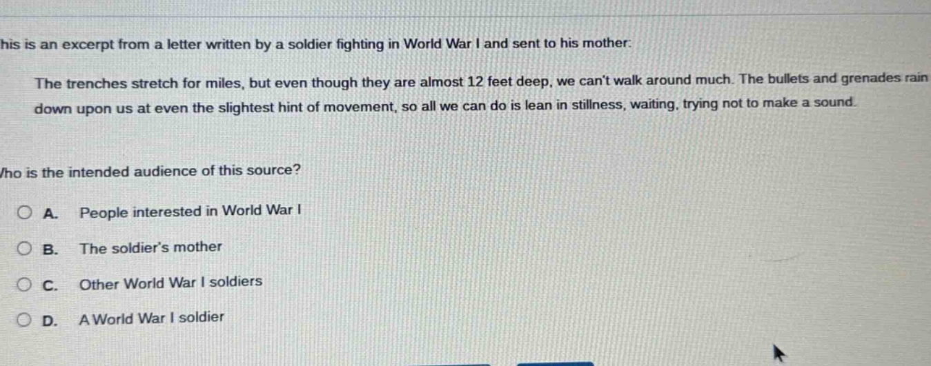 this is an excerpt from a letter written by a soldier fighting in world…