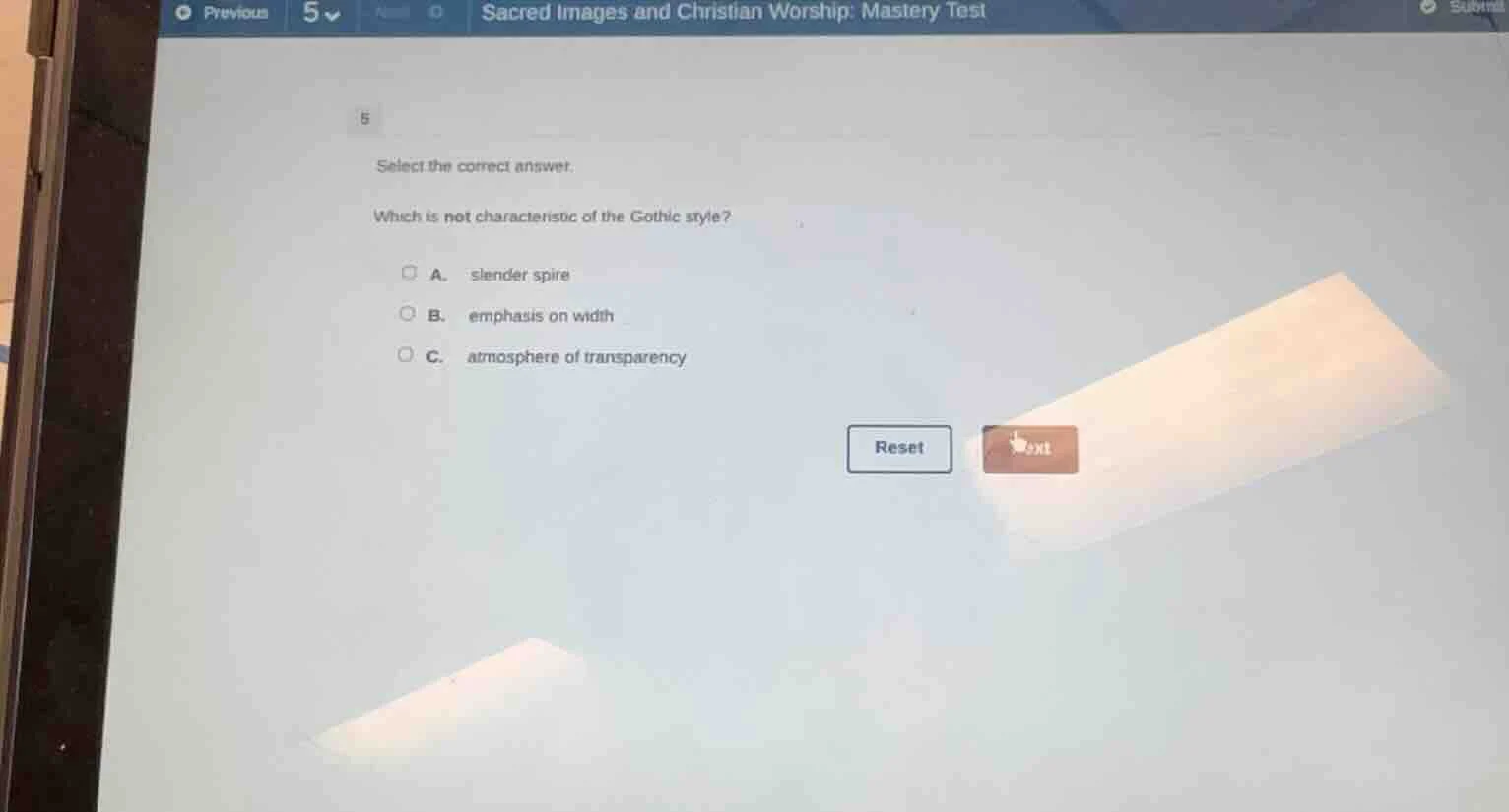 sacred images and christian worship: mastery test 5 select the correct …