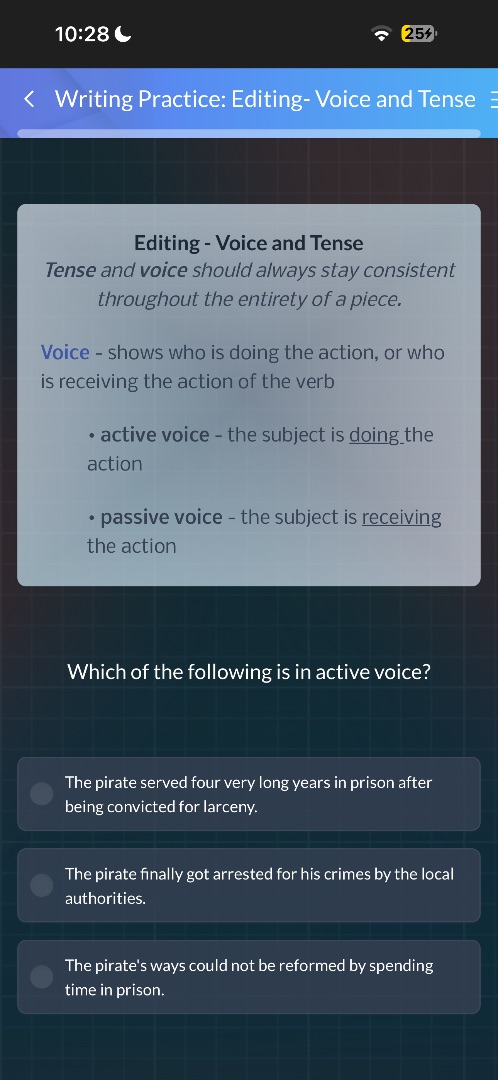 writing practice: editing- voice and tenseediting - voice and tensetens…