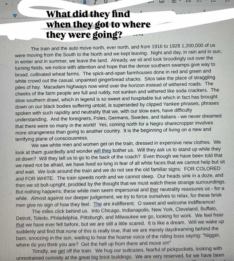 what did they find when they got to where they were going? the train an…