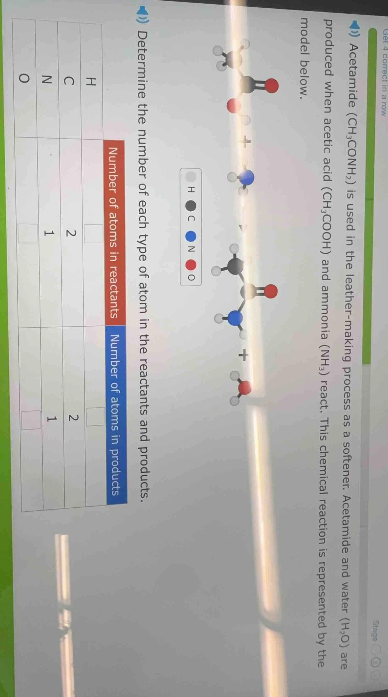 acetamide ($\text{ch}_3\text{conh}_2$) is used in the leather-making pr…