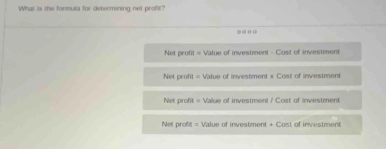 what is the formula for determining net profit?net profit = value of in…