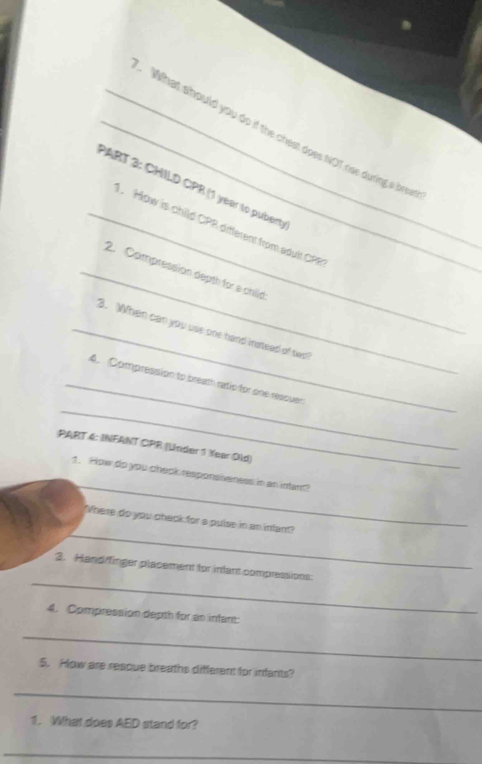 7. what should you do if the chest does not rise during a breath?part 3…