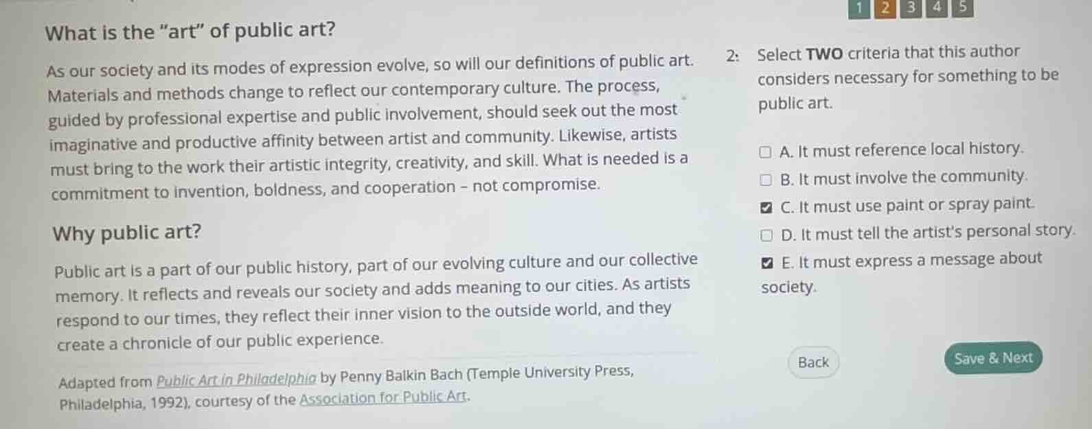 what is the \art\ of public art? as our society and its modes of expres…