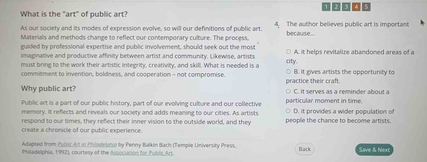 what is the \art\ of public art? as our society and its modes of expres…